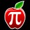 Π The Greek symbol pi (enclosed in a picture of an apple) - Pi is a name given to the ratio of the circumference of a circle to the diameter